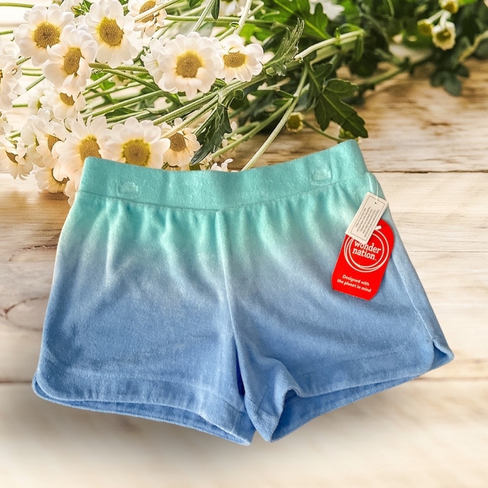 Wonder Nation Girls’ Towel Terry Shorts, Size L (10-12) Plus